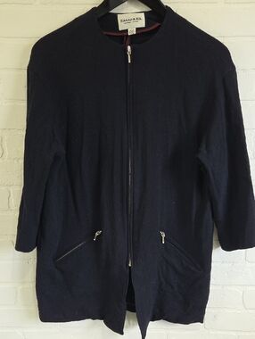 Emanuel Ungaro Navy Wool Bomber Jacket
